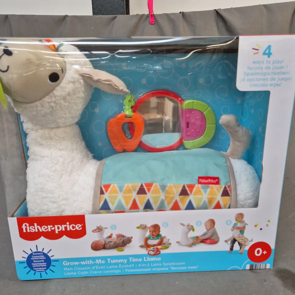 BOXED FISHER PRICE GROW-WITH-ME TUMMY TIME LLAMA RRP £31.99