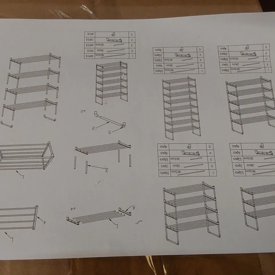 BOXED 15 PAIR SHOE RACK (1 BOX)