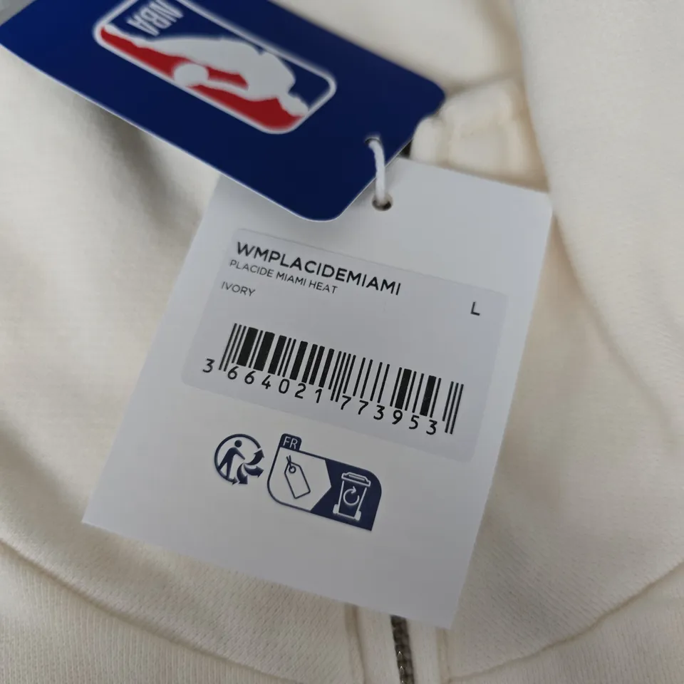 MAISON LABICHE X NBA IVORY MIAMI HEAT HOODIE – UK L