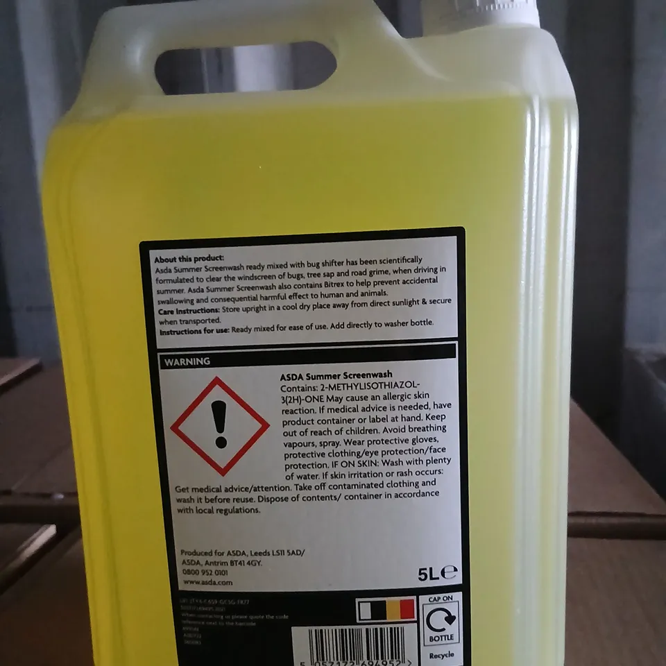PALLET OF APPROXIMATELY 117 SUMMER SCREENWASH 5L READY-MIXED