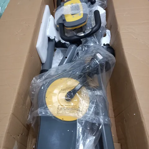 BOXED DAVINA FITNESS FOLDING MAGNETIC EXERCISE BIKE, YELLOW [COLLECTION ONLY]