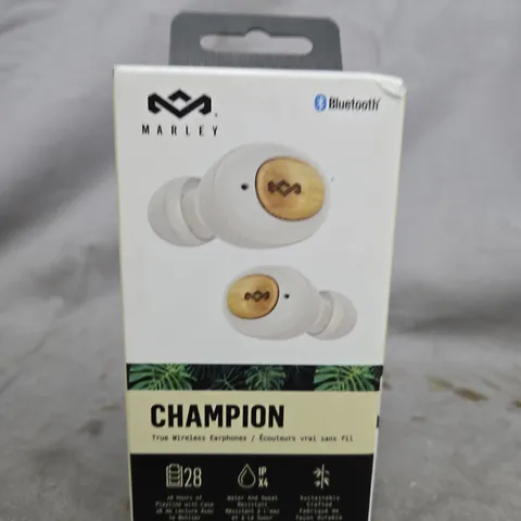 BOXED AND SEALED MARLEY CHAMPION TRUE WIRELESS EARPHONES