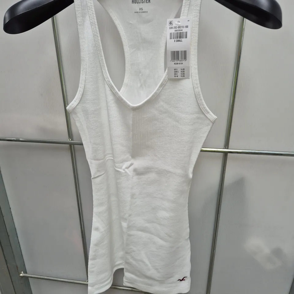HOLLISTER WOMEN'S TANK TOP – UK 6 (XS) – WHITE