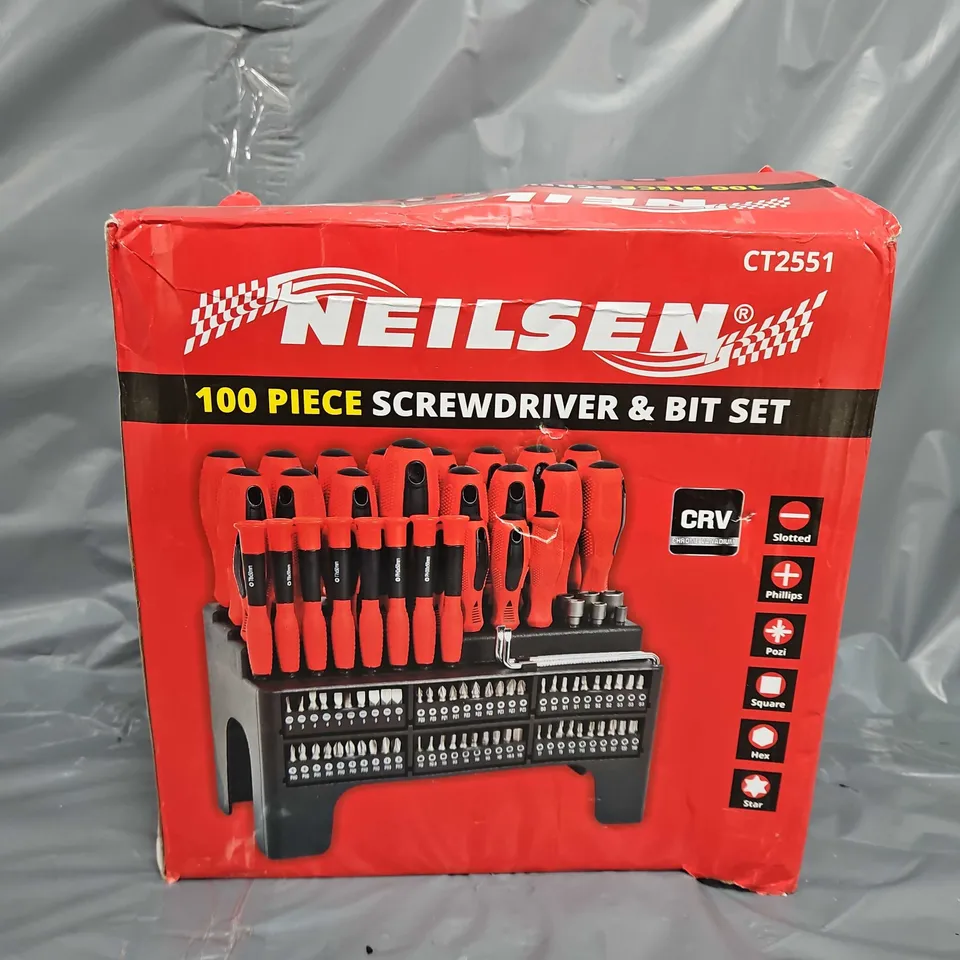 BOXED NEILSEN 100 PIECE SCREWDRIVER & BIT SET 