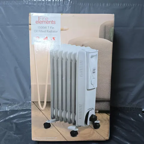FINE ELEMENTS 1500W 7 FIN OIL FILLED RADIATOR 