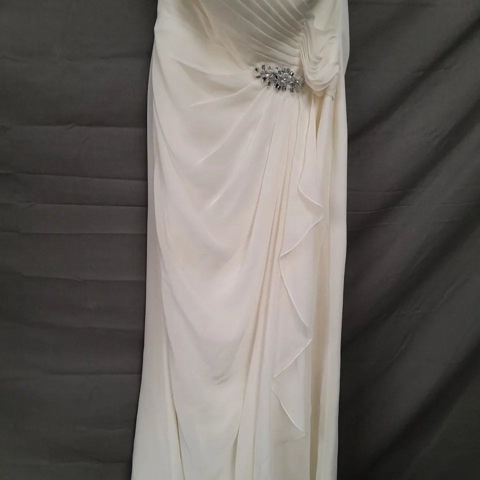 EMILY FOX IVORY/SILVER WEDDING DRESS - 10