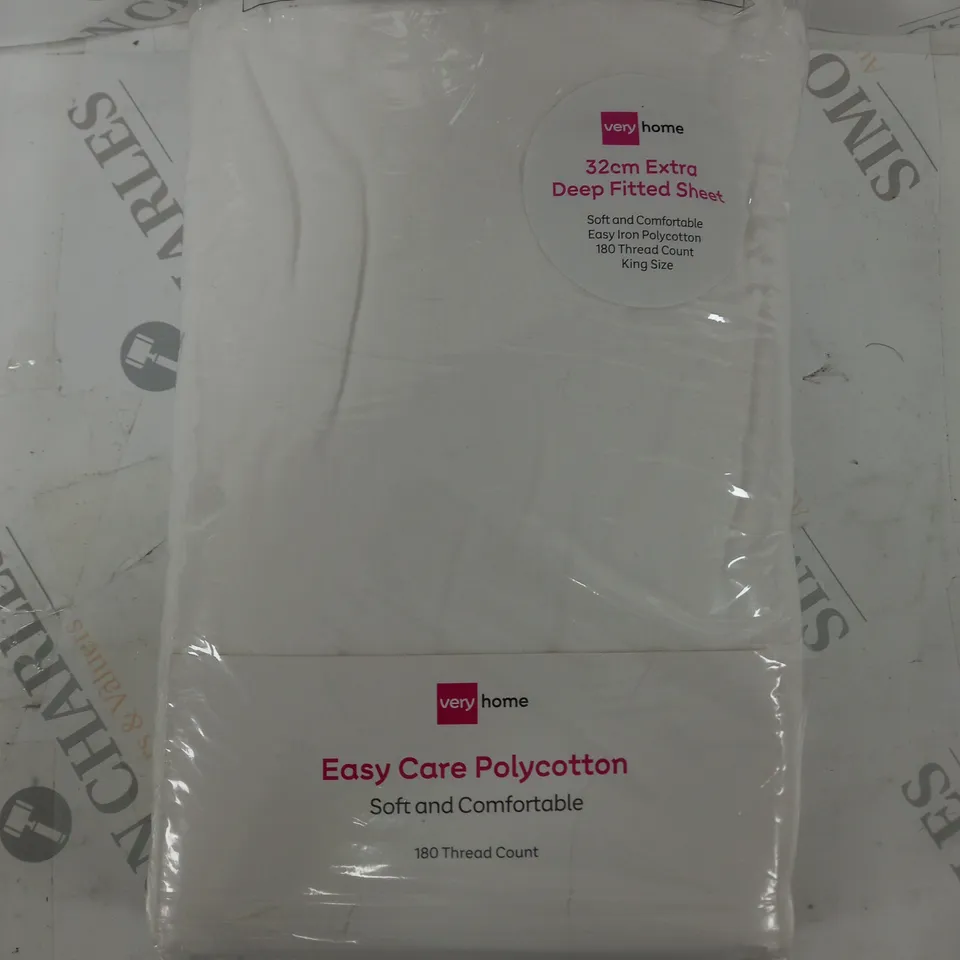 NON IRON 180TC PERCALE EXTRA DEEP 32CM RRP £16