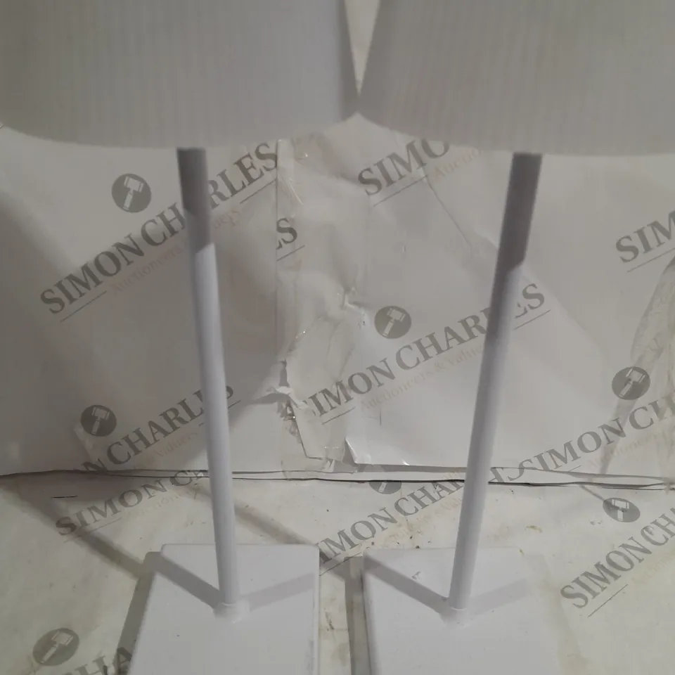 BOXED SFIXX SET OF 2 INDOOR OUTDOOR TOUCH TABLE LIGHTS - WHITE