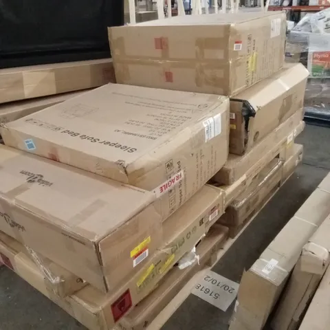 PALLET OF ASSORTED INCOMPLETE FURNITURE PARTS AND PIECES