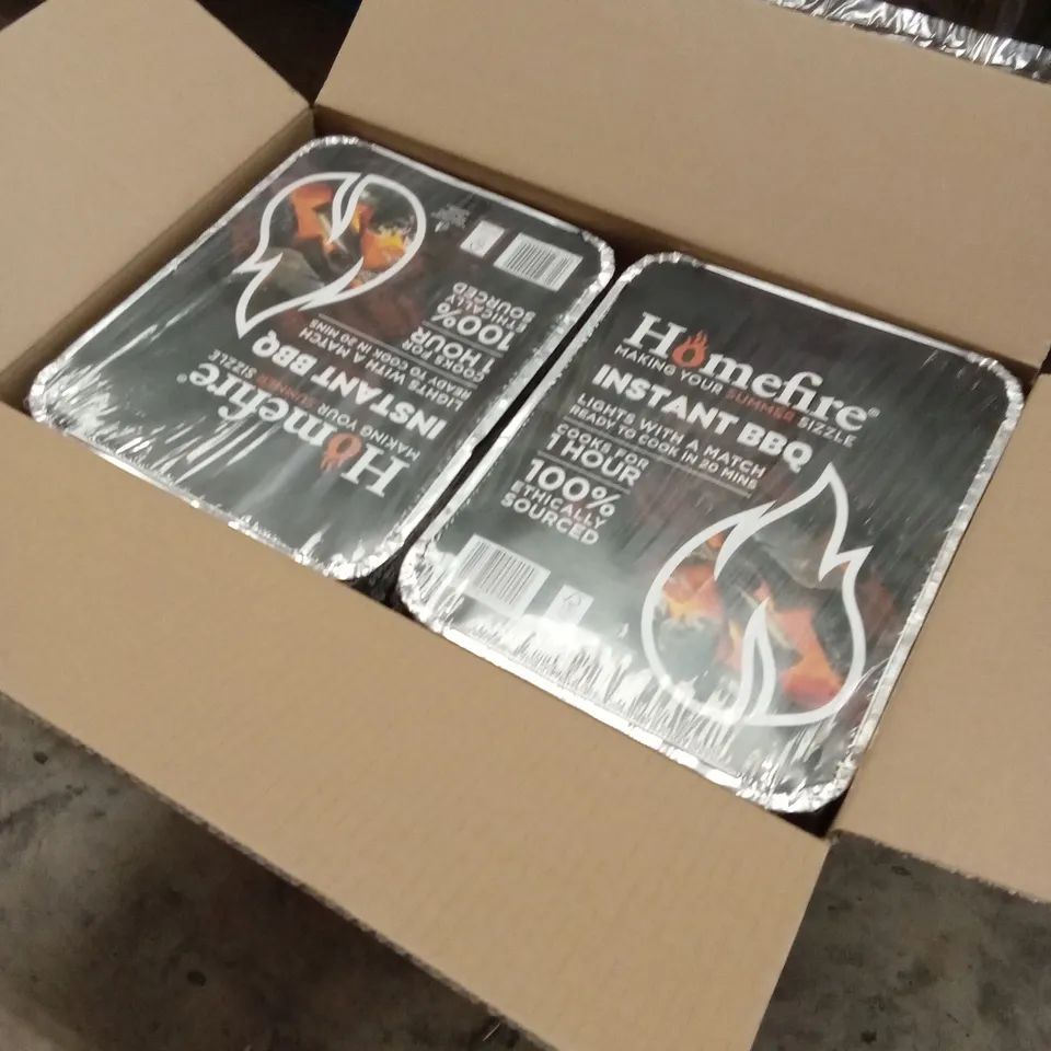 PALLET TO CONTAIN APPROX 25 BOXES OF BRAND NEW HOMEFIRE INSTANT BBQ TRAYS - 12 PER BOX
