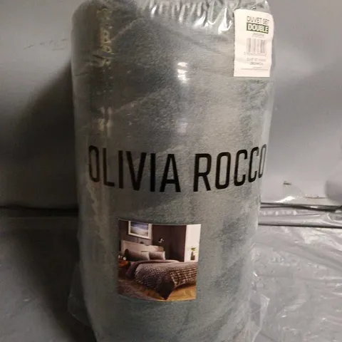 OLIVIA ROCCO DIAMOND CHACOAL DUVET SET - DOUBLE