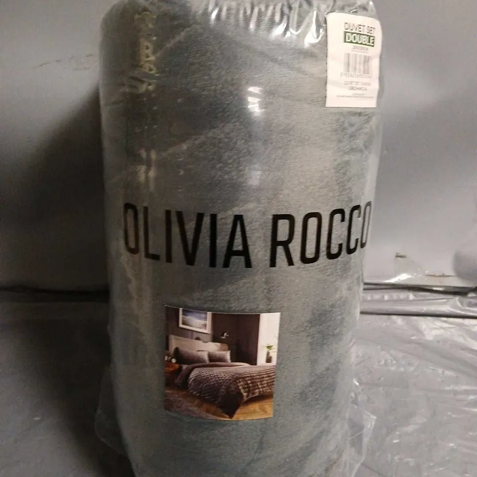 OLIVIA ROCCO DIAMOND CHACOAL DUVET SET - DOUBLE