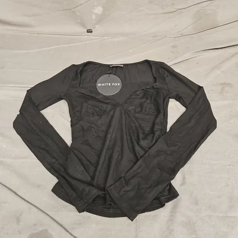 WHITE FOX SWEETER THAN YOU LONG SLEEVE TOP IN BLACK SIZE S