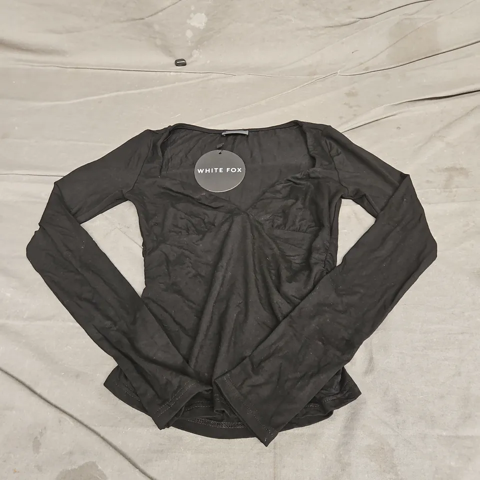 WHITE FOX SWEETER THAN YOU LONG SLEEVE TOP IN BLACK SIZE S
