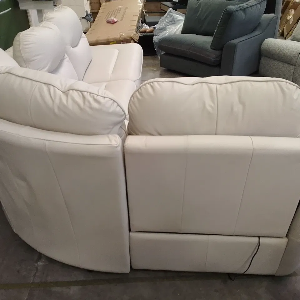 QUALITY DESIGNER G-PLAN JACKSON 3 CORNER CH SOFA - CAMBRIDGE CHALK LEATHER 