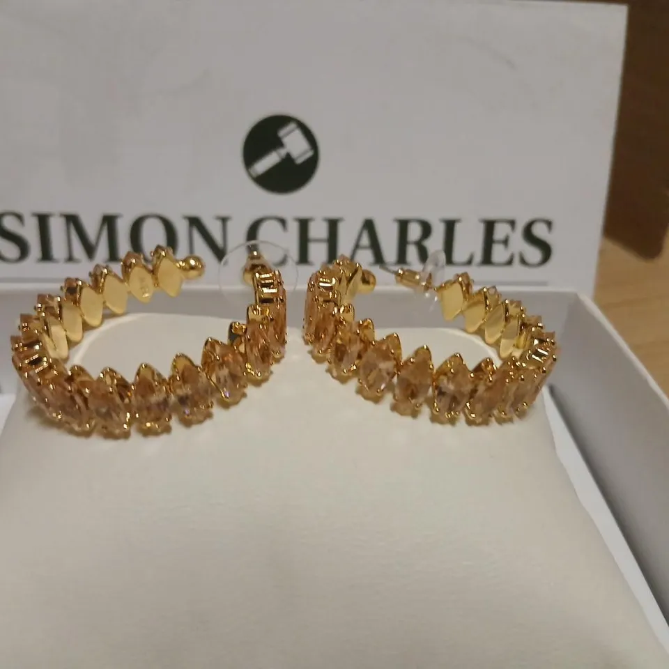 BUTLER & WILSON RADIANT HOOP EARRINGS 