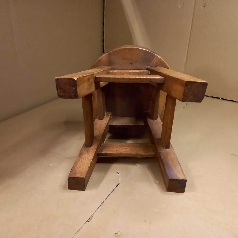 SOLID WOODEN LOW STOOL