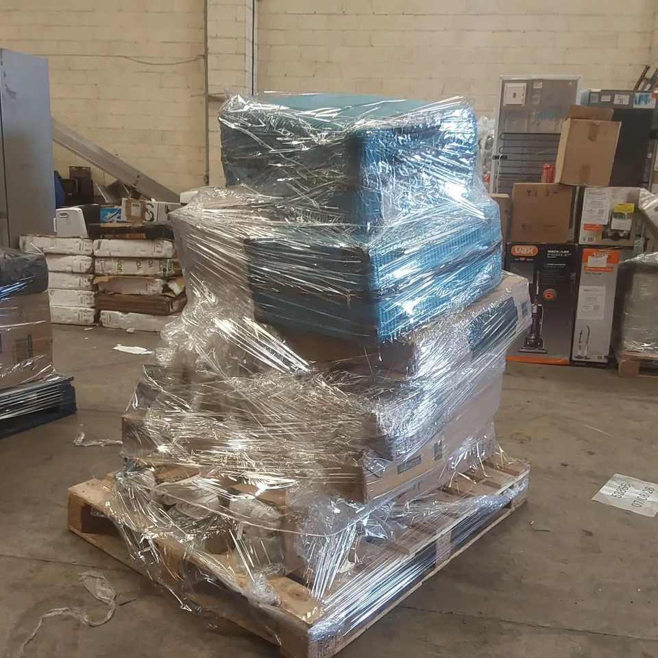 PALLET CONTAINING A LARGE QUANTITY OF ASSORTED NEO ITEMS INCLUDING: SUITCASES, BBQ, PARTY TENTS ECT