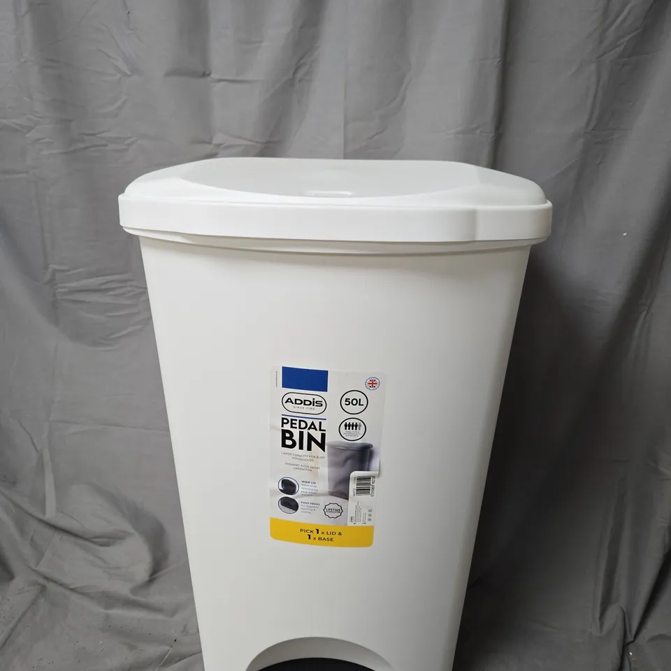 ADDIS 50L PEDAL BIN RRP £15.99