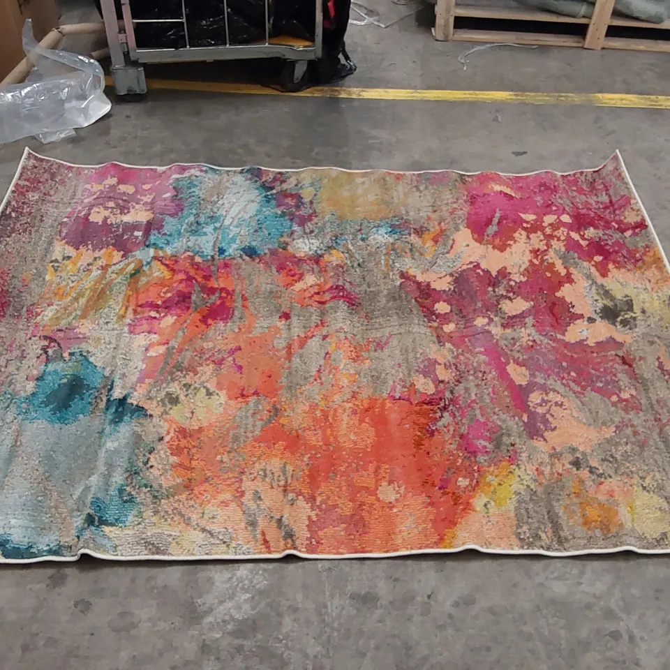 AALIN GALACTIC FLATWEAVE MULTI-COLOURED RUG // 160 X 230CM