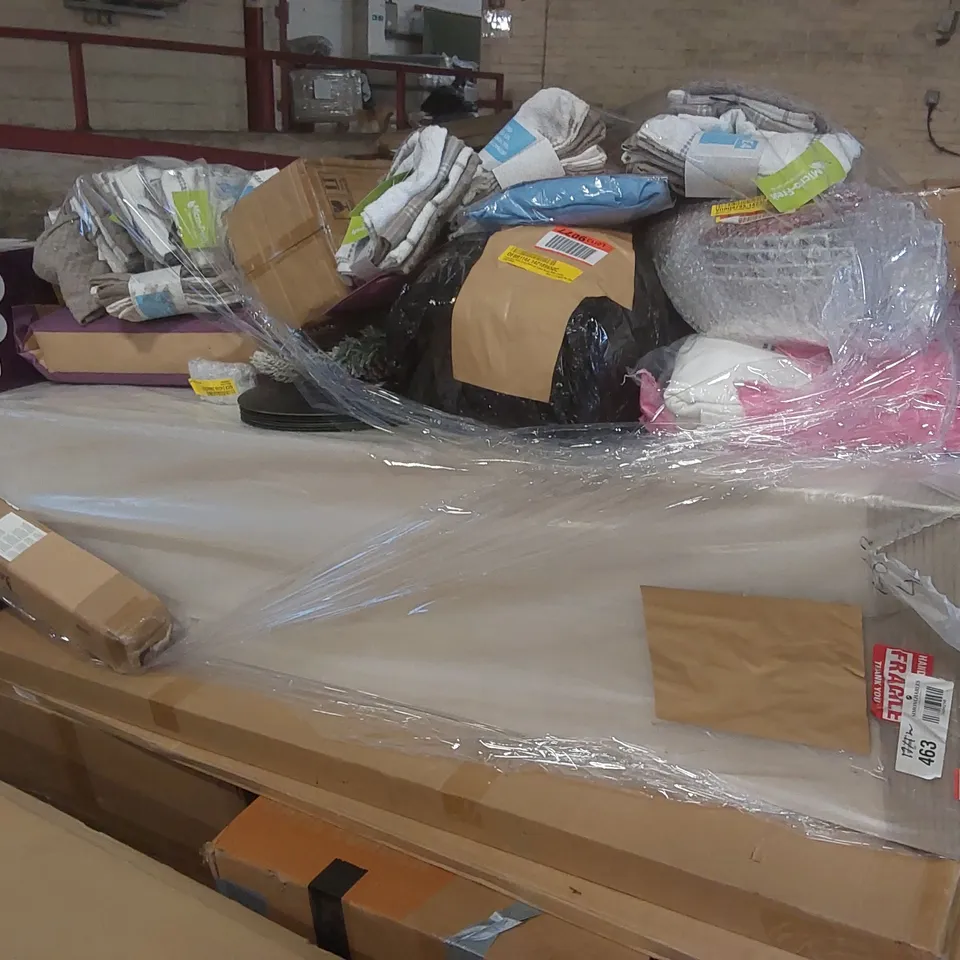 PALLET CONTAINING A LARGE QUANTITY OF ASSORTED FURNITURE PARTS AND HOUSEHOLD PRODUCTS ECT