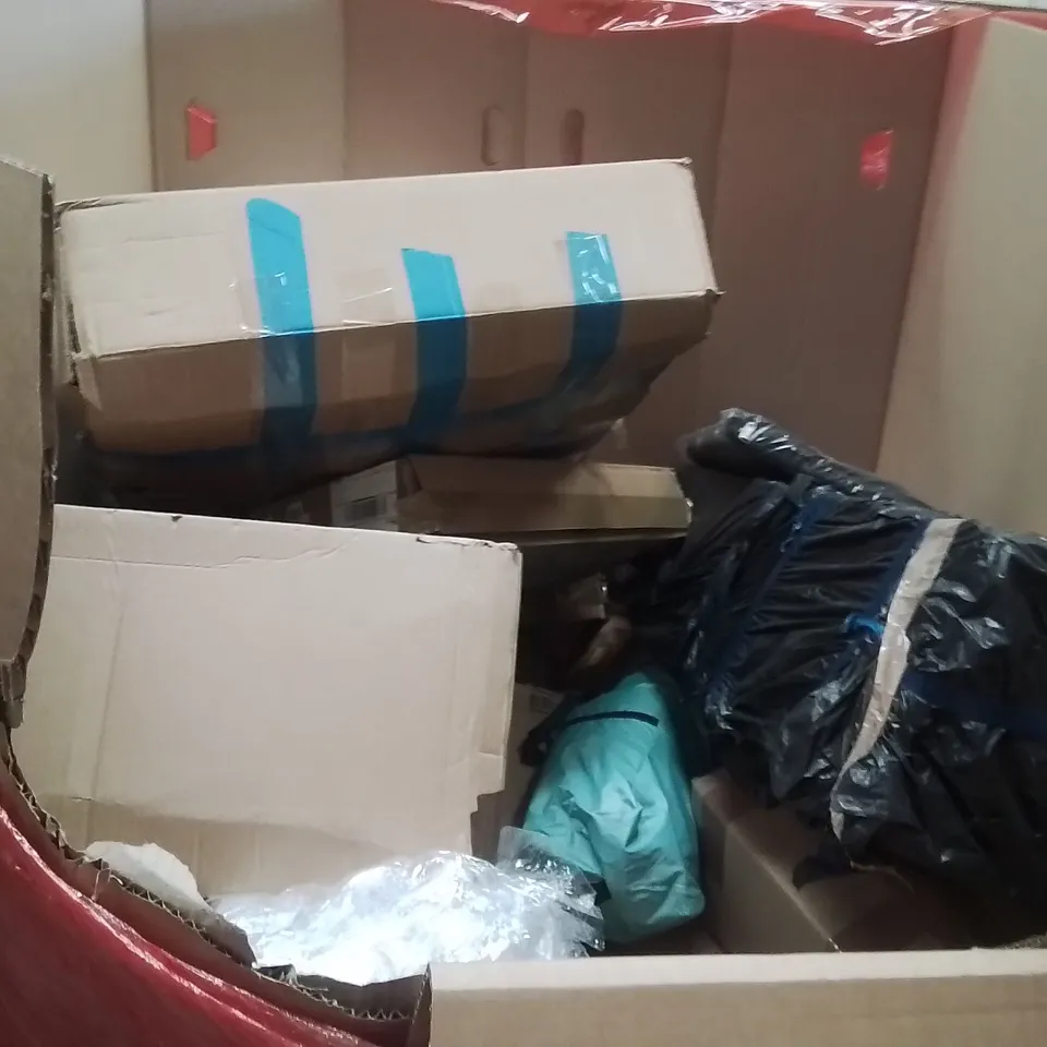 PALLET OF ASSORTED HOUSEHOLD GOODS AND PRODUCTS TO INCLUDE;AIR COOLER,RIDE ON SUITCASE,WALL LIGHT