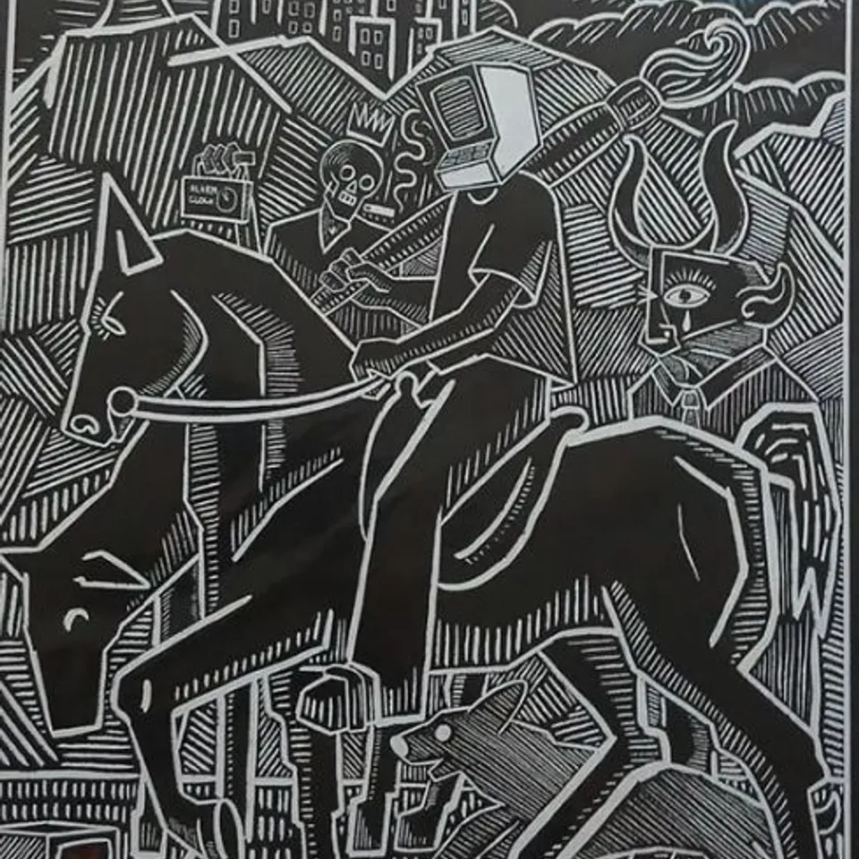 THE ARTIST, DEATH + THE DEVIL – LIMITED EDITION PRINT BY LEO BOYD (2/25)