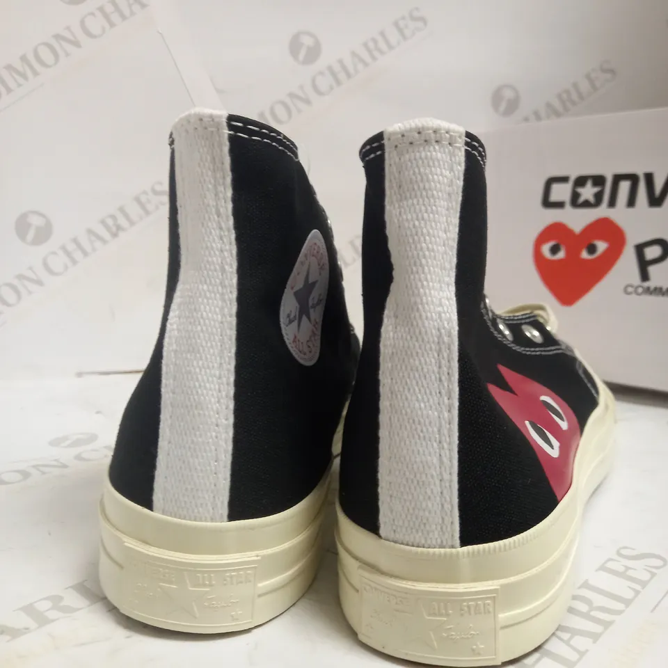 UK 8.5 CONVERSE PLAY EDITION COMME DES GARCONS HIGH TOP TRAINERS 