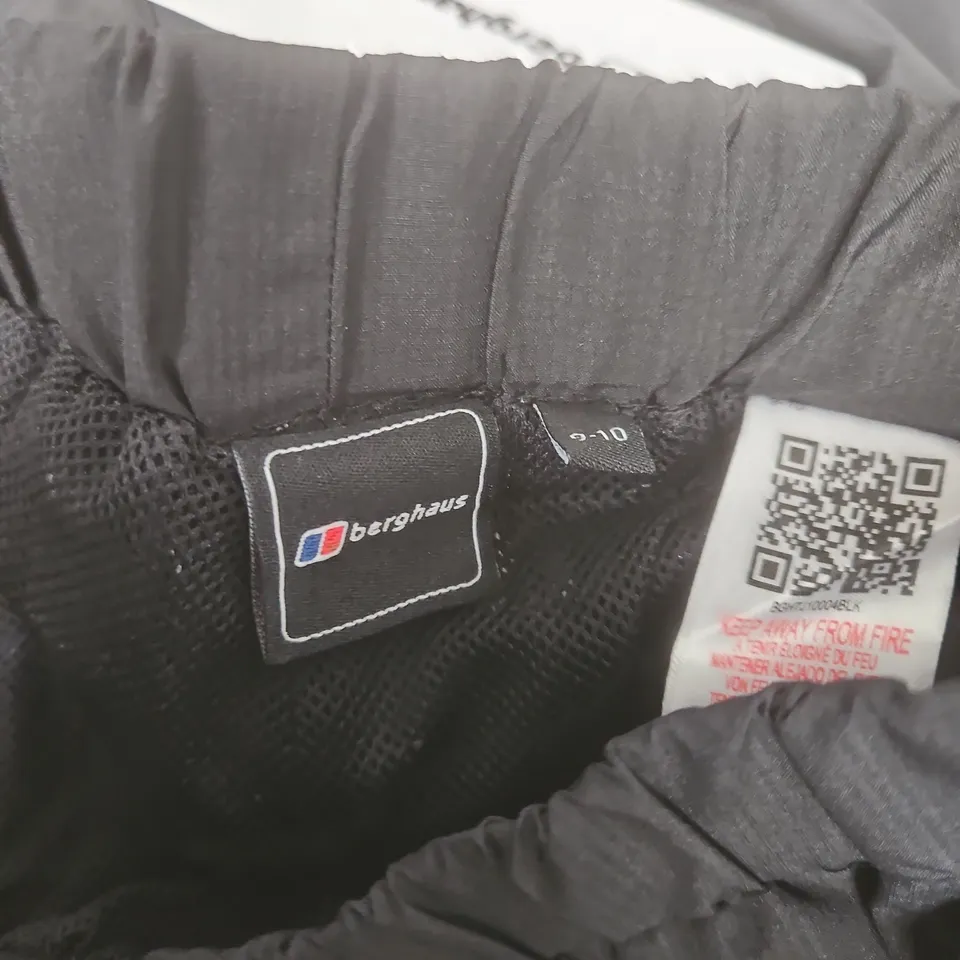 BERGHAUS U DRIFT TROUSERS IN BLACK - SIZE 9-10