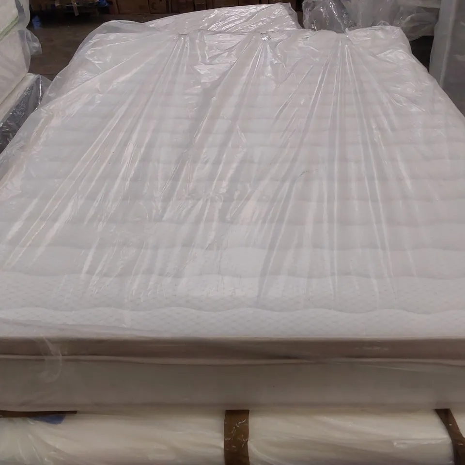 QUALITY BAGGED 4'6" DOUBLE PILLOW TOP POCKET SPRUNG 2000 MATTRESS 