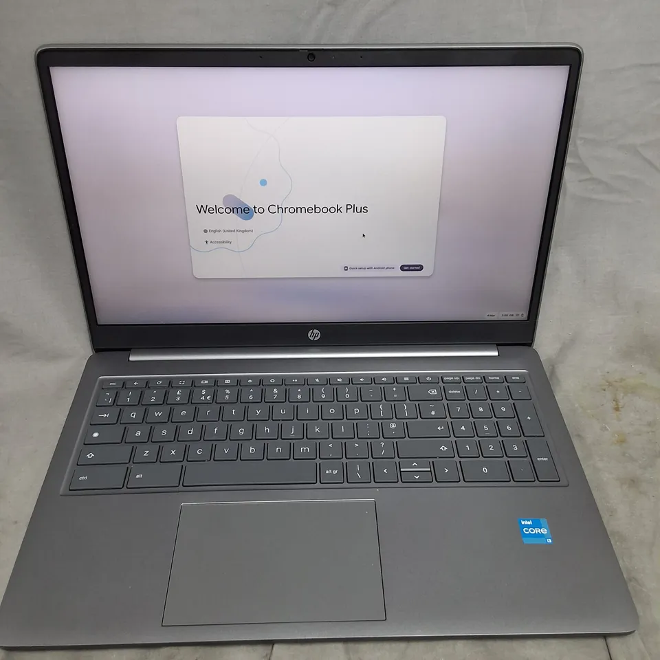HP CHROMEBOOK PLUS INTEL I-3 LAPTOP IN SILVER - 15A-NB0004NA