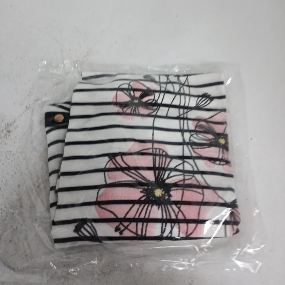 BAGGED ROMAN STRIPE FLORAL TOP IN BLACK MULTI - SIZE 14