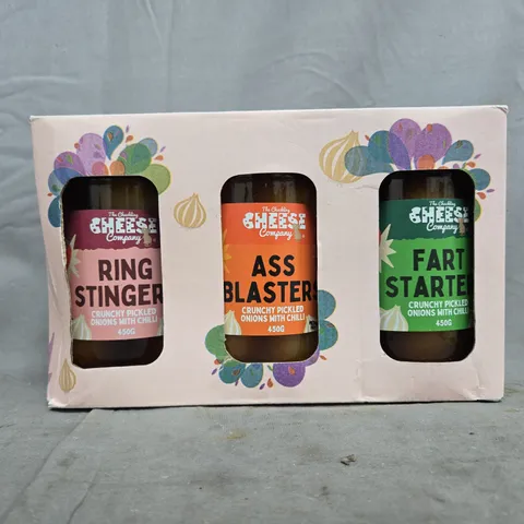 THE CHUCKLING CHEESE COMPANY CRUNCHY PICKLED ONIONS TRIO SET
