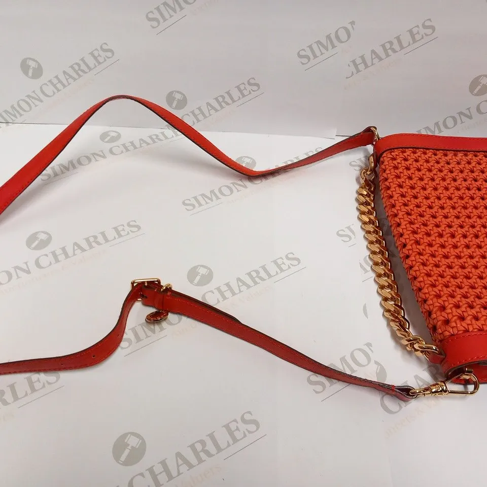 STELLA MCCARTNEY RED LEATHER CLUTCH BAG