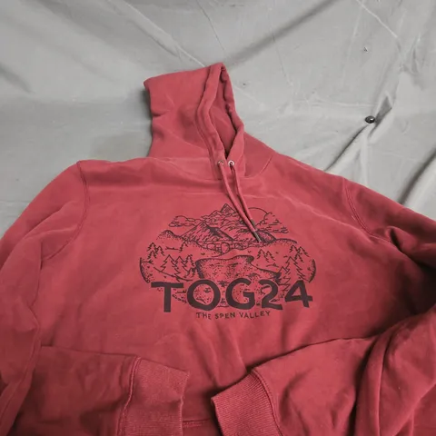 TOG24 RED HOODIE – SIZE L – DRAWSTRING HOOD