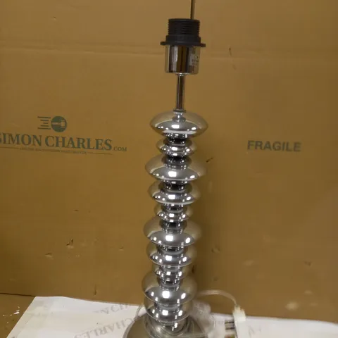 DAR LIGHTING GROUP TABLE LAMP BASE ONLY - CHROME FINISH