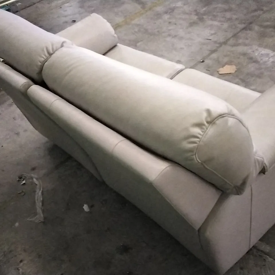 QUALITY BRITISH DESIGNED & MANUFACTURED G PLAN CREAM LEATHER ELECTRIC RECLINING 2 SEATER SOFA