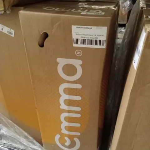 BOXED AND ROLLED MANUFACTURER REFURBISHED EMMA UK HYBRID MATTRESS 150 X 200CM (KING SIZE)