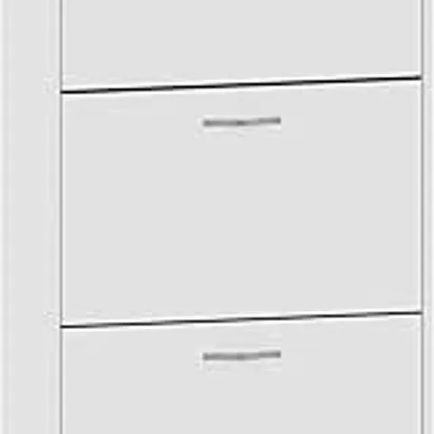BOXED VIDA 3 DRAWER SHOE CABINET - WHITE (1 BOX)