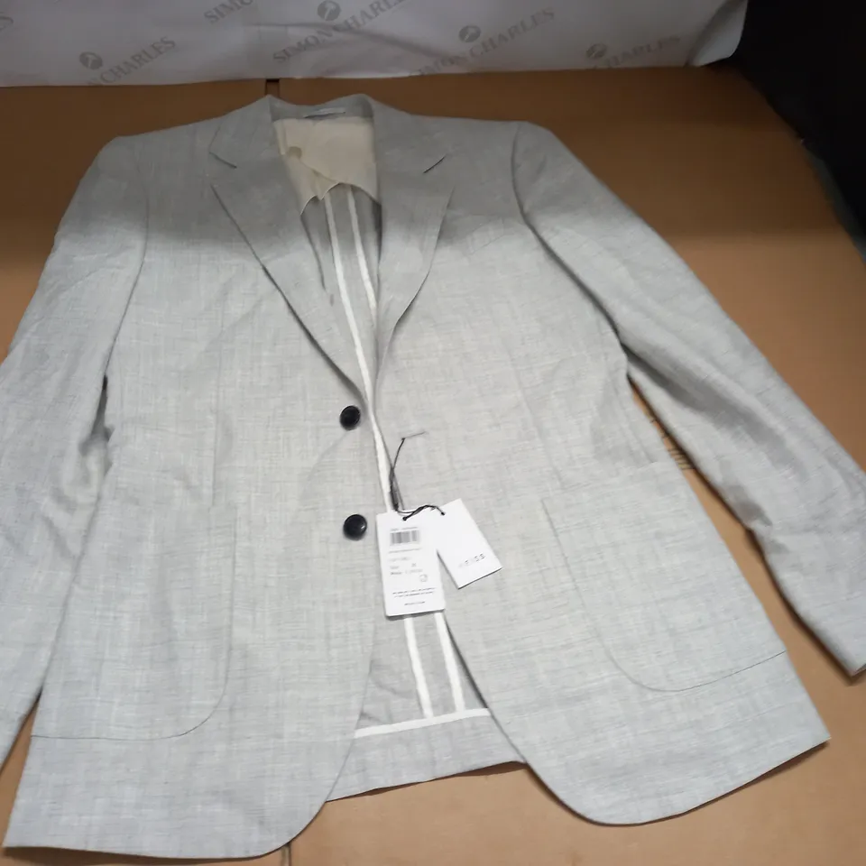 REISS SOFT GREY SUIT JACKET - SIZE 38