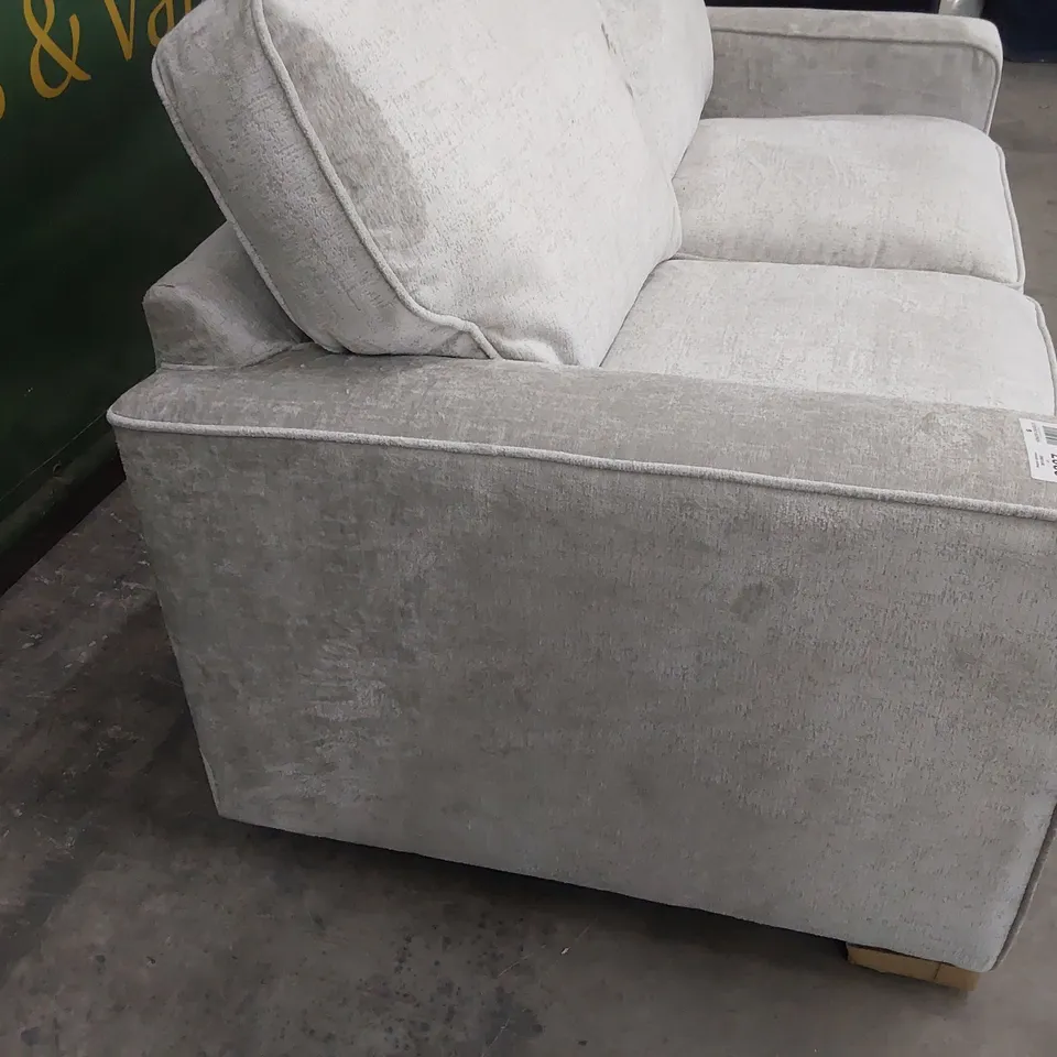 DESIGNER TWO SEATER SOFA SILVER FABRIC 