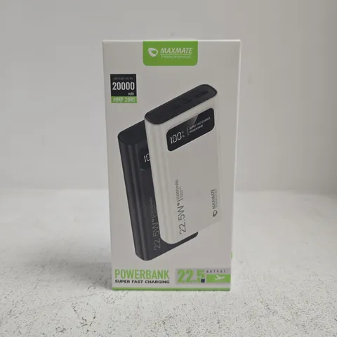 MAXMATE POWER BANK 20000MAH 22.5W – BOXED