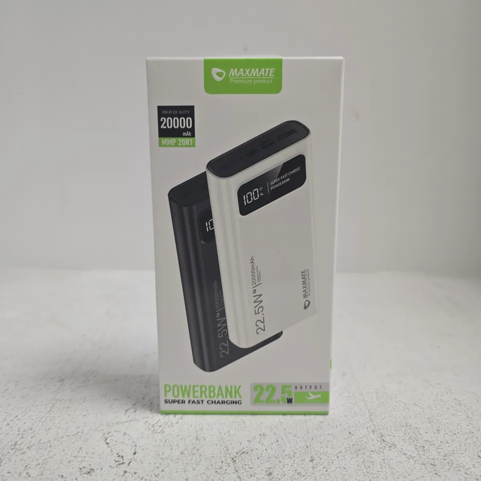 MAXMATE POWER BANK 20000MAH 22.5W – BOXED