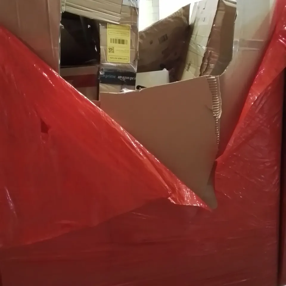 PALLET OF ASSORTED HOUSEHOLD GOODS AND PRODUCTS TO INCLUDE;WARDROBE OX,AIR COOLER,ETC