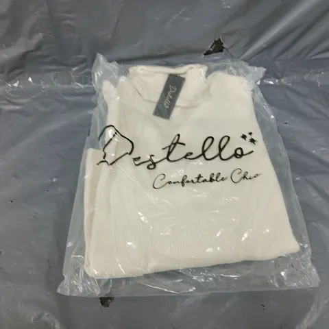 10 BRAND NEW DESTELLO ROLL NECK JUMPER OFF WHITE LARGE 