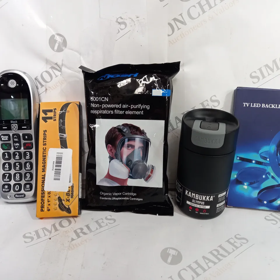BOX OF APPROXIMATELY 12 ASSORTED ITEMS TO INCLUDE - TV LED BACKLIGHT - KAMBUKKA STEEL FLASK - READY MADE MIX FILLER ECT