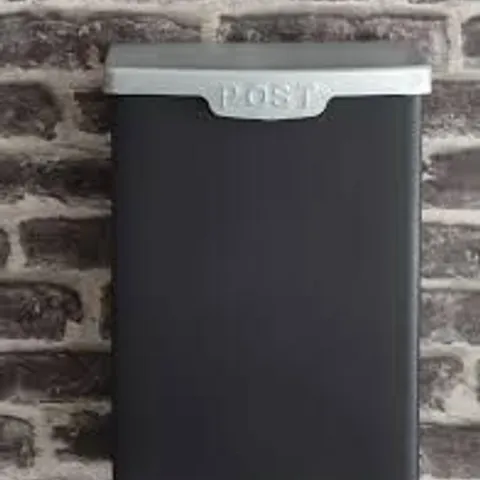 BOXED SHIPTON POST BOX WITH GALV LID CARBON POWDER COATED STEEL