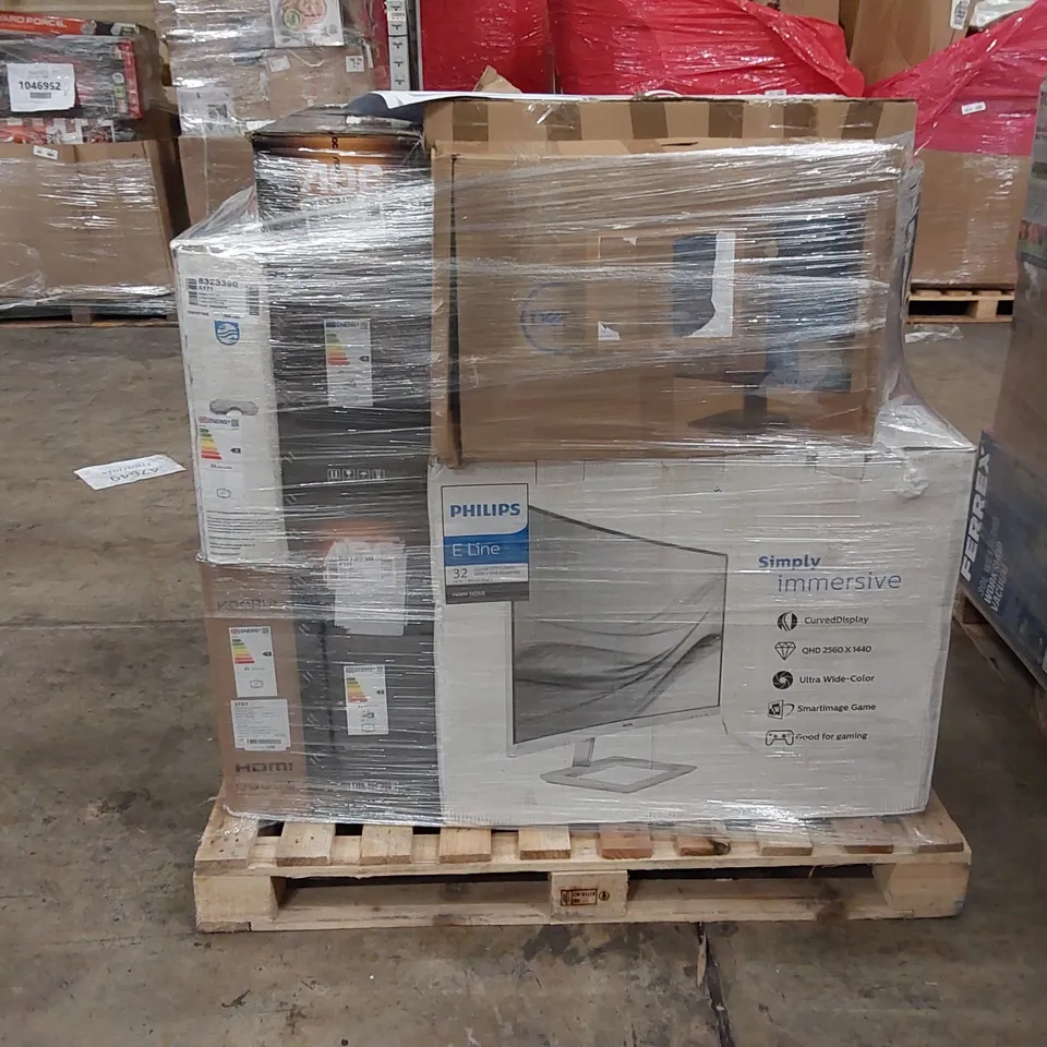 PALLET OF APPROXIMATELY 16 UNPROCESSED RAW RETURN MONITORS TO INCLUDE;