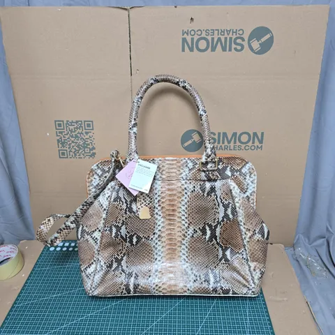 LA MAREY LONDON EXOTIC LEATHER COLLECTION SNAKESKIN HANDBAG