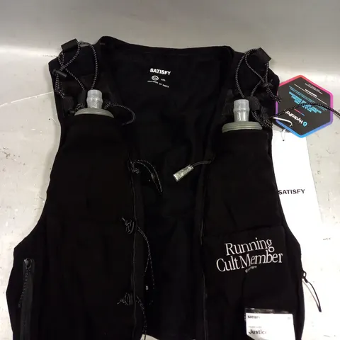 SATISFY JUSTICE HYDRAPAK RUNNING VEST WITH DRINKING CONTAINERS - L/XL